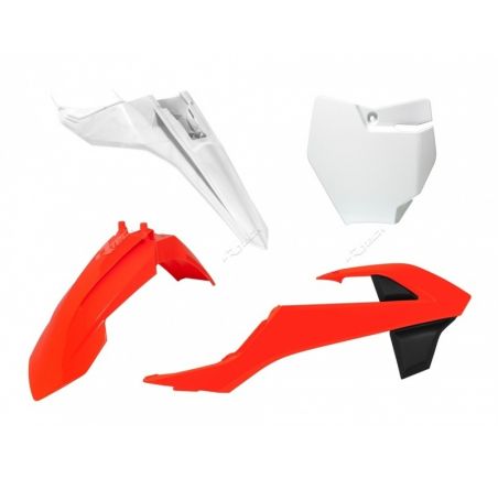 Kit plastique RACETECH couleur origine (2016) orange/blanc KTM SX65