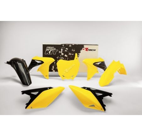 Kit plastique RACETECH couleur origine jaune/noir Suzuki RM-Z250 2010-2018