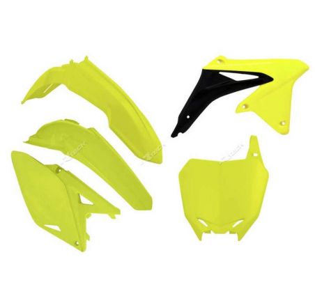 Kit plastique RACETECH jaune fluo Suzuki RM-Z250 2010-2018
