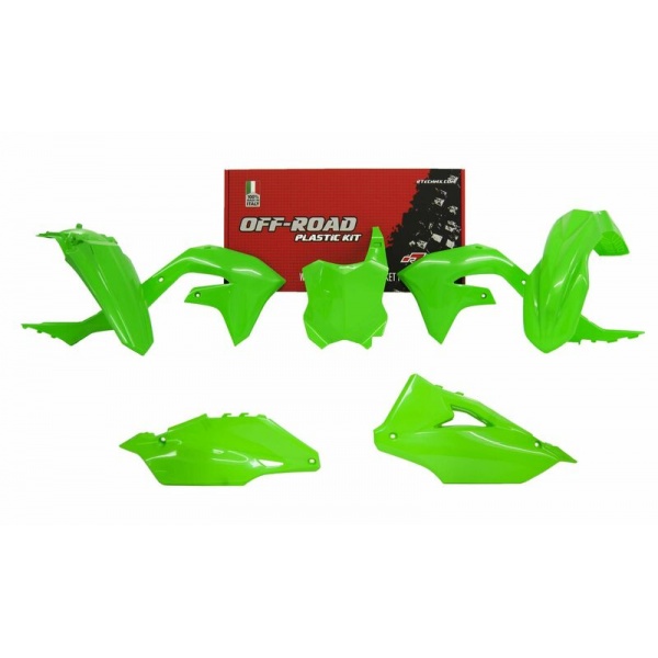 Kit plastique RACETECH vert fluo Kawasaki KX450F 2019-24/KX250F 2021-24 Kit plastique RACETECH vert fluo Kawasaki KX450F 2019-24/KX250F 2021-24
