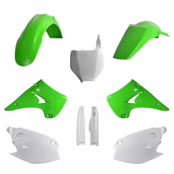 Kit plastique POLISPORT origine Kawasaki 125/250 KX 2004-2008 Kit plastique POLISPORT origine Kawasaki 125/250 KX 2004-2008