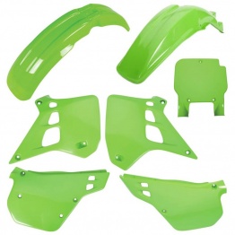 Kit plastiques POLISPORT couleur origine Kawasaki KX 125 1990 et 1991