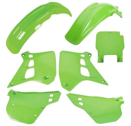 Kit plastiques POLISPORT couleur origine Kawasaki KX 125 1990 et 1991
