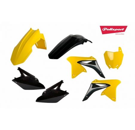 Kit plastiques POLISPORT jaune/noir Suzuki RM-Z250 2010-2018