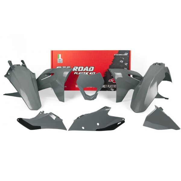 Kit plastiques RACETECH Quantum Gris Gas Gas EC/EC-F 250/300/350 EC/F 2021-2023 Kit plastiques RACETECH Quantum Gris Gas Gas EC/EC-F 250/300/350 EC/F 2021-2023