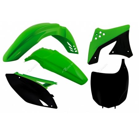 Kit plastique RACETECH couleur origine vert/noir Kawasaki KX250F 2009-2012