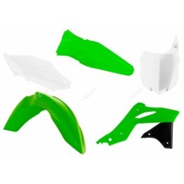 Kit plastique RACETECH couleur origine vert/blanc/noir Kawasaki KX250F 2013-2016