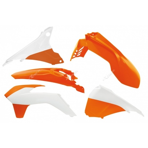 Kit plastique RACETECH couleur origine (15-16) orange/blanc KTM Kit plastique RACETECH couleur origine (15-16) orange/blanc KTM