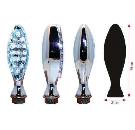 Clignotants BIHR Elipse LED métal chromé universel
