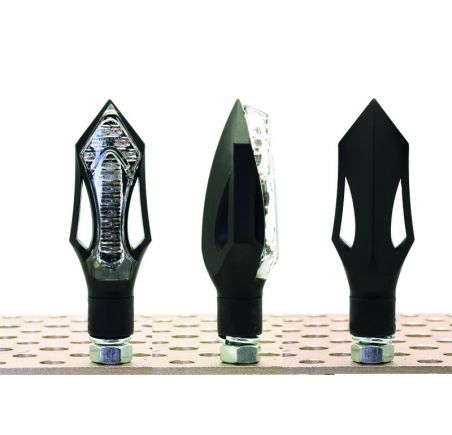 Paire de clignotants moto V-Parts Arrow LED noir universels
