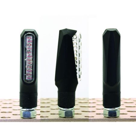 Paire de clignotants moto V-Parts Line LED noir homologués