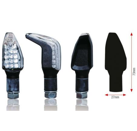 Clignotants BIHR Boomerang LED noir universel
