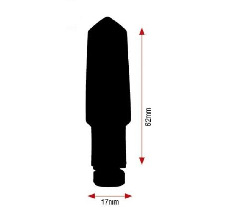 Dimensions clignotants moto V-Parts Bud LED noir homologués
