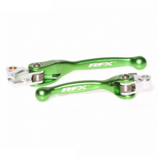 Jeu de leviers retournables forgés RFX Race Vert Kawasaki 250/450 KX F