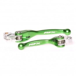 Ensemble de leviers retournables vert Kawasaki 85/125/250 KX / Suzuki 250/450 RMZ 2007-2025