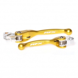 Ensemble de leviers retournables jaune Suzuki 250/450 RMZ 2007-2025 / Kawasaki 85/125/250 KX