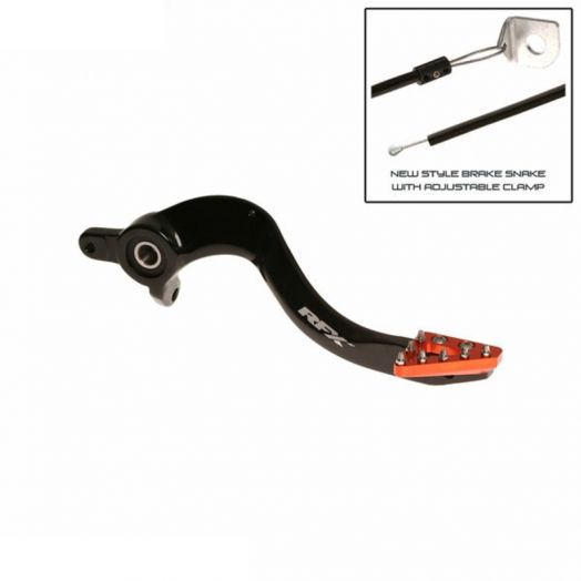 Pédale de frein arrière RFX Pro ST (Anodisé dur noir/orange) - KTM SX/SX-F 125-525