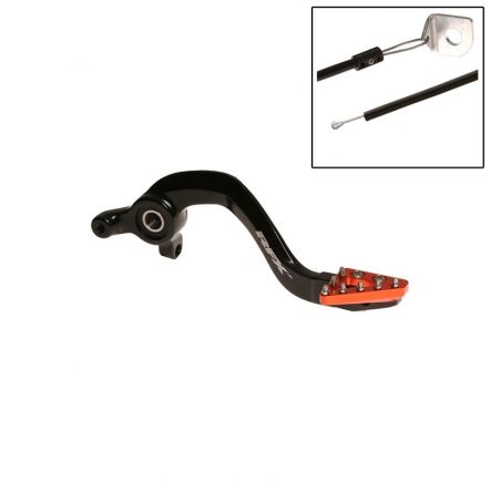 Pédale de frein arrière RFX Pro ST (Anodisé dur noir/orange) - KTM65