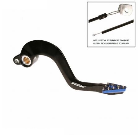 Pédale de frein arrière RFX Pro ST (Anodisé dur noir/bleu) - Yamaha YZ125/250