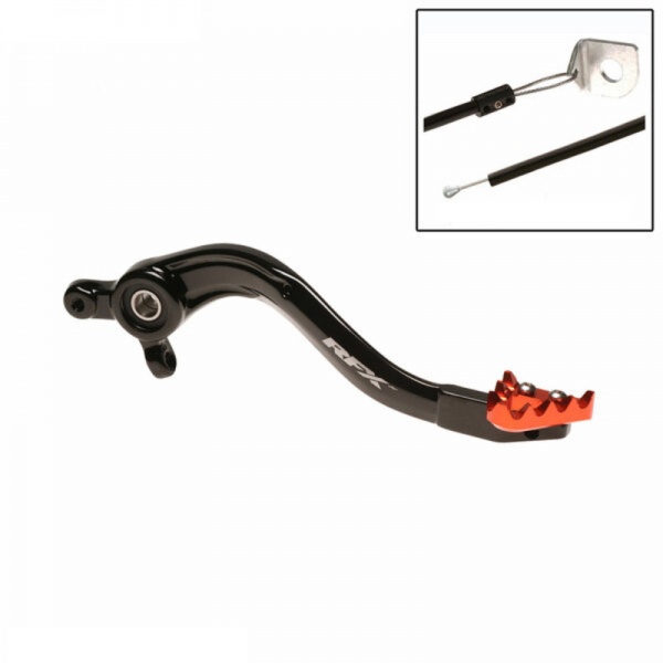 Pédale de frein arrière RFX Pro ST (Anodisé dur noir/orange)
