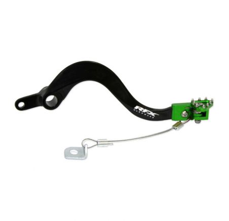 Pédale de frein arrière RFX Pro FT (Noir/Vert) - Kawasaki KXF250/450