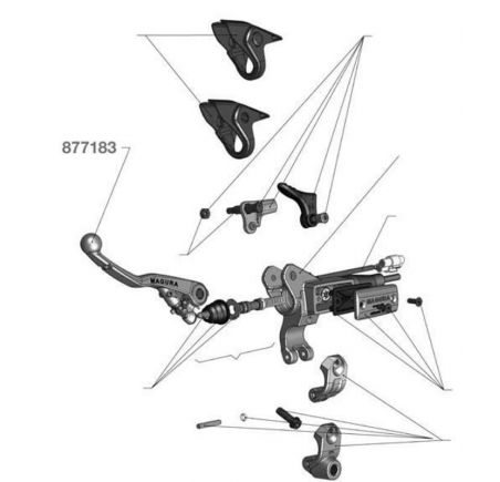 LEVIER DE RECHANGE REVERSIBLE AVEC REGLAGE MAGURA 167