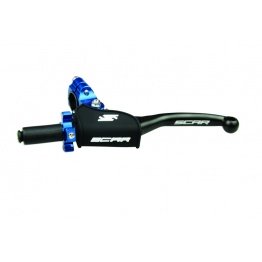 Levier embrayage repliable + cocotte universel SCAR noir molette bleu