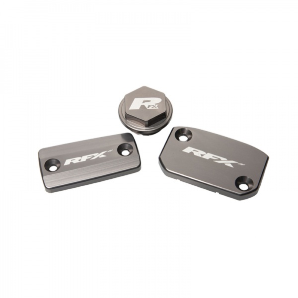 Jeu de bouchons de réservoir RFX Pro gris KTM EXC/EXC-FSX/SXF (Frein Brembo et embrayage Magura) Jeu de bouchons de réservoir RFX Pro gris KTM EXC/EXC-FSX/SXF (Frein Brembo et embrayage Magura)