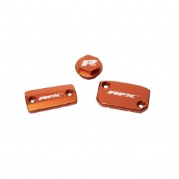 Jeu de bouchons de réservoir RFX Pro orange KTM EXC/EXC-FSX/SXF (Frein Brembo et embrayage Magura)