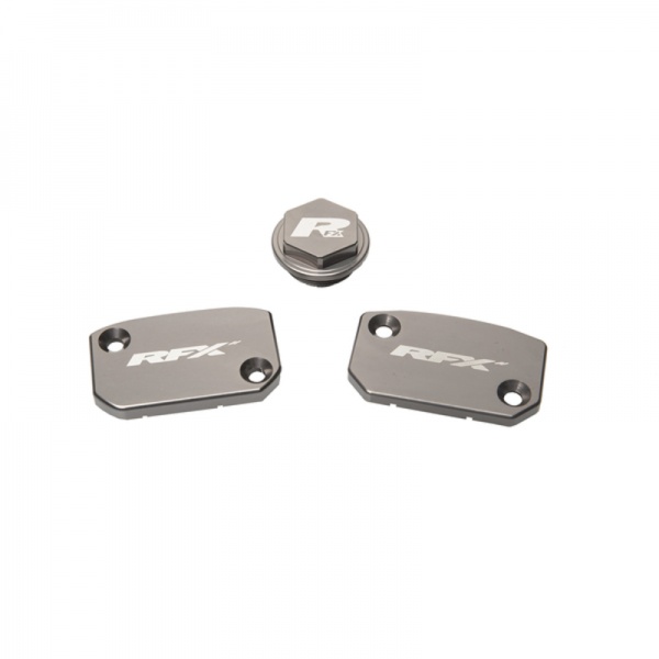 Jeu de bouchons de réservoir RFX Pro gris KTM EXC/EXC-F/SX/SXF (Frein et embrayage Brembo) ou Gas Gas MC Jeu de bouchons de réservoir RFX Pro gris KTM EXC/EXC-F/SX/SXF (Frein et embrayage Brembo) ou Gas Gas MC