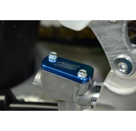 Couvercle maître-cylindre arrière SCAR bleu Kawasaki KX/KXF Suzuki RMX