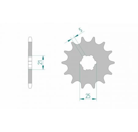 Pignon AFAM acier standard 30300 - 520