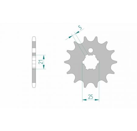 Pignon AFAM acier standard 24300 - 520