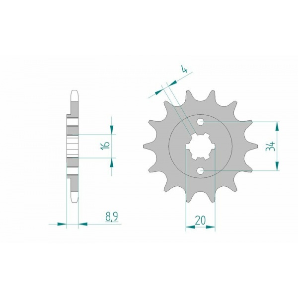 Pignon AFAM acier standard 21300 - 520 Pignon AFAM acier standard 21300 - 520