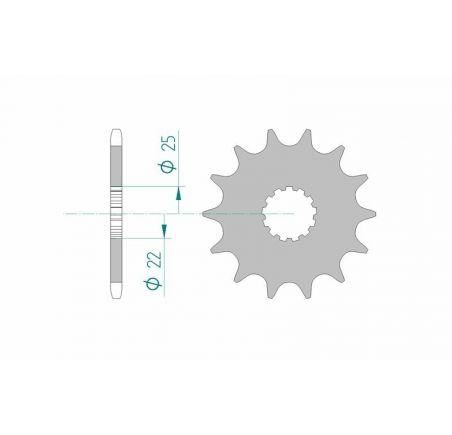 Pignon AFAM acier standard 27500 - 520