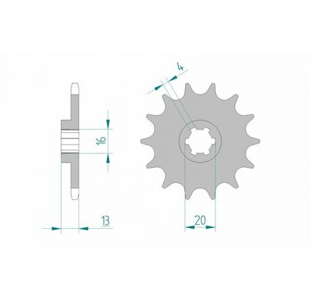 Pignon AFAM acier standard 94214 - 520