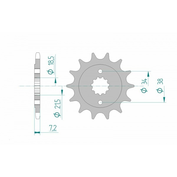 Pignon AFAM acier standard 20320 - 520 Pignon AFAM acier standard 20320 - 520