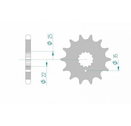 Pignon AFAM acier standard 33600 - 630