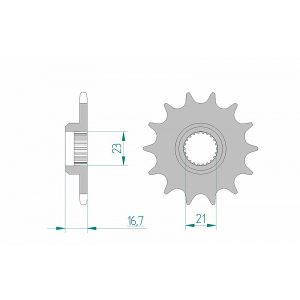 Pignon AFAM acier standard 21506 - 520 Pignon AFAM acier standard 21506 - 520