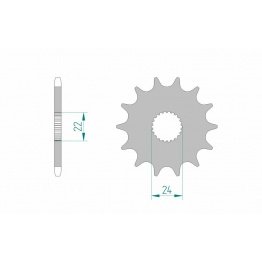 Pignon AFAM acier standard 61201 - 520