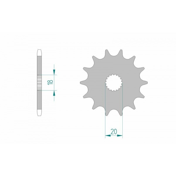 Pignon AFAM acier standard 61300 - 520 Pignon AFAM acier standard 61300 - 520
