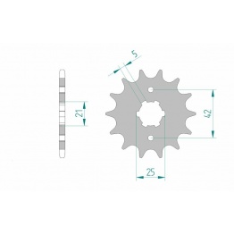 Pignon AFAM acier standard 21301 - 520