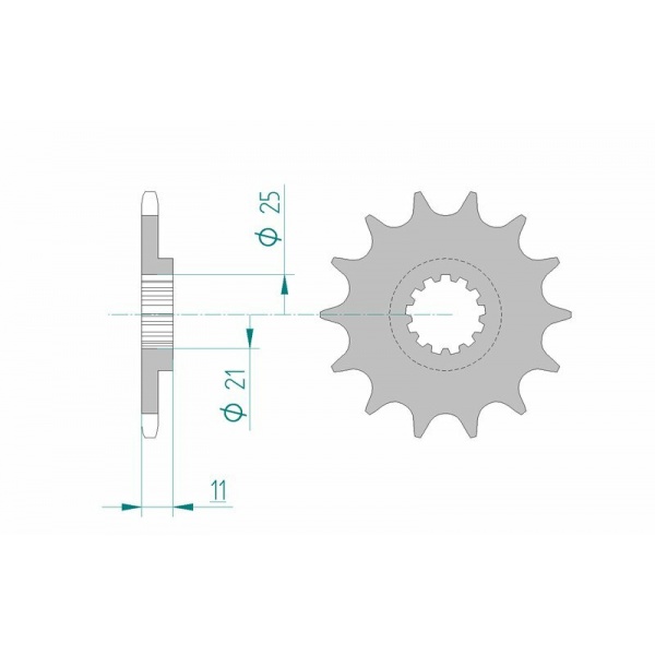 Pignon AFAM acier standard 64500 - 520 Pignon AFAM acier standard 64500 - 520
