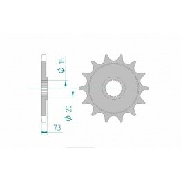 Pignon AFAM acier standard 20206 - 520