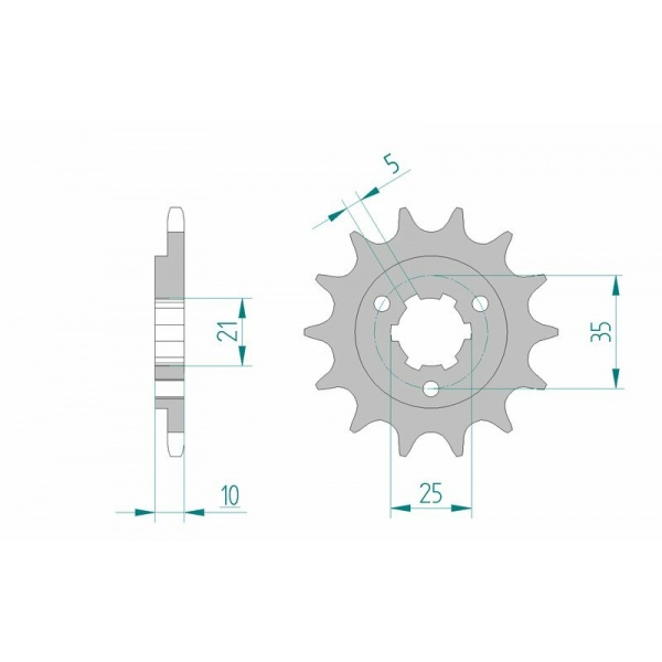 Pignon AFAM acier standard 22600 - 520 Pignon AFAM acier standard 22600 - 520