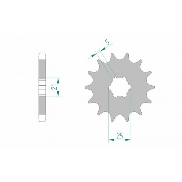 Pignon AFAM acier standard 30301 - 530 Pignon AFAM acier standard 30301 - 530