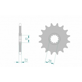 Pignon AFAM acier standard 94119 - 420