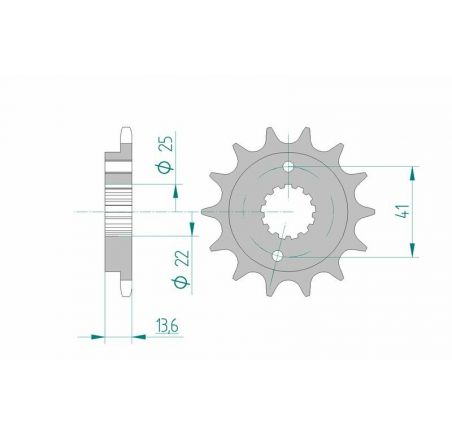 Pignon AFAM acier standard 20517 - 520