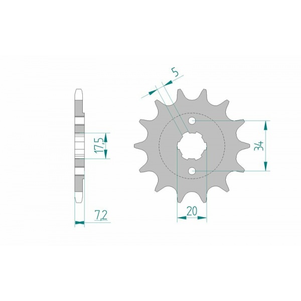Pignon AFAM acier standard 20305 - 520 Pignon AFAM acier standard 20305 - 520