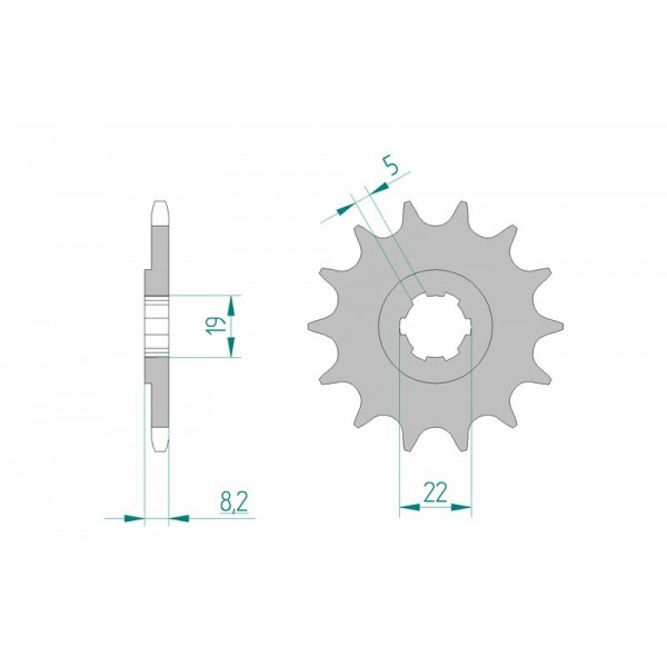 Pignon AFAM acier standard 22302 - 520 Pignon AFAM acier standard 22302 - 520